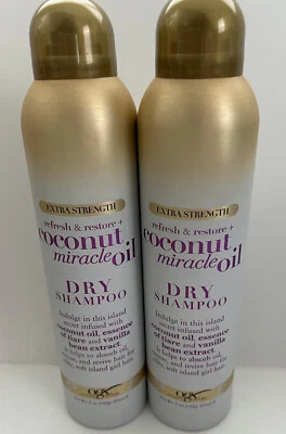 OGX Extra Strength Refresh Restore +  Coconut Miracle Oil Dry Shampoo 5oz x2 New - Image 1 of 4