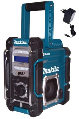 Makita Akku-Baustellenradio DMR112 DAB DAB+ Bluetooth mit Netzteil AUX-Anschluss - Bild 1 von 4