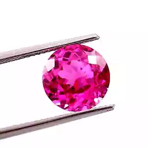 Natural Pink Ruby Mogok 10.41 Ct+ Round Cut Certified Flawless Loose SG Gemstone - Picture 1 of 5