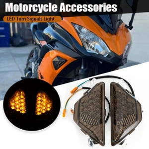 Luz indicadora LED delantera de 2 piezas para Kawasaki Ninja 300 650 1000 ZX-6R - Imagen 1 de 13