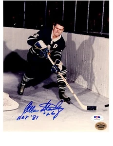 Allan Stanley autographed signed inscribed 8x10 photo NHL Toronto Maple Leaf PSA - Picture 1 of 1