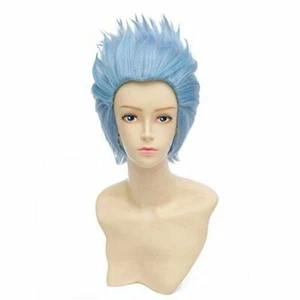 Wig For Cosplay Sanchez Blue Short Hair Party Wig - Foto 1 di 4