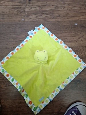 Manta bebé rana verde Tykes Carters polar satinado seguridad Lovey Foto 1 de 4