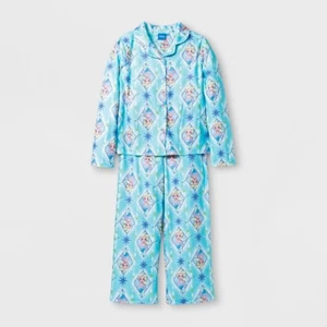 Juego de pijamas PJ azul copo de nieve Disney Frozen Elsa para niñas - talla 4, 8, 10 - Imagen 1 de 1