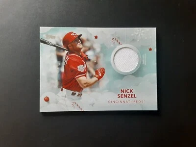 2020 Topps Walmart Holiday Mega Nick Senzel Jersey Relic #WHR-NS Cincinnati Reds - Image 1 of 3