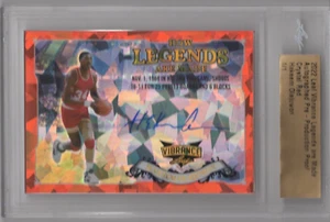 HAKEEM OLAJUWON 2022 LEAF VIBRANCE CRYSTAL RED PRIZM PROOF AUTO 1/1 ROCKETS HOF - Picture 1 of 2