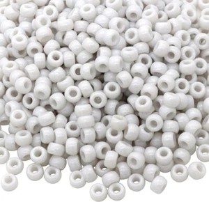 1000 Pony Beads Acrylic White BULK Lot Wholesale Jewelry Supplies Set - Picture 1 of 2