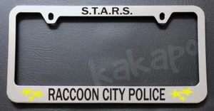 Raccoon City Police S.T.A.R.S. Resident Evil Chrome License Plate Frame - Picture 1 of 2