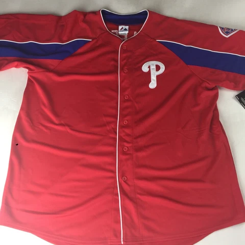 Cliff Lee 33 Philadelphia Phillies Majestic Sewn Jersey Men's 2XL New Cover