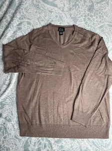 Jos A Bank Pullover Herren Large Braun 100% Pima Baumwolle Signature Collection V-Ausschnitt - Bild 1 von 3
