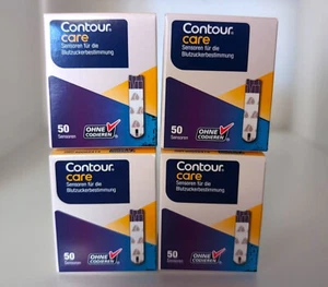 4 x 50 CONTOUR CARE Blutzucker-Teststreifen (200 Stück) MHD 08/2026 NEU OVP - Bild 1 von 1
