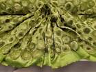 GREEN Rosette Satin Fabric – Sold By The Yard Roses Floral Flowers Satin Decor