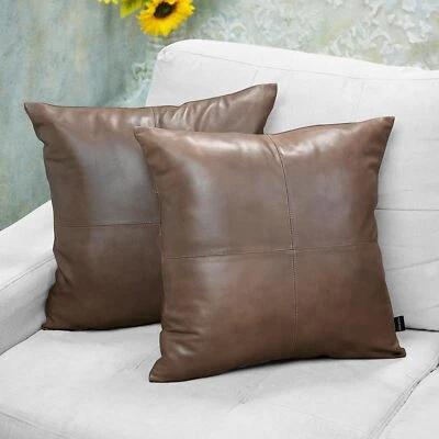 Деревянный коричневый простоя стиль из овечьей кожи кожаный чехол прочный наволочка дома декор - Изображение 1 из 4