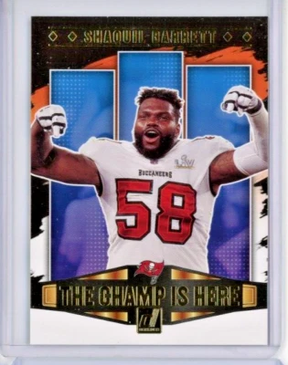 2021 Donruss The Champ is Here #CIH-20 Shaquil Barrett  - TB Buccaneers MINT - Image 1 of 2