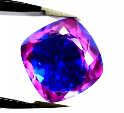 Cojín de zafiro pitambari bicolor VVS corte 9-11 quilates piedra preciosa natural certificada Foto 1 de 4