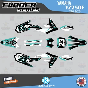 Kit de gráficos para Yamaha YZ250F 2019 2020 2021 2022 2023 Evader - turquesa - Imagen 1 de 6