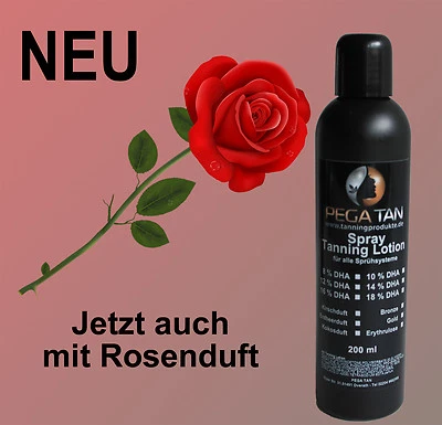 PEGA TAN Airbrush/Spray Tanning Lotion 10% DHA 200 ml*Rosenduft*