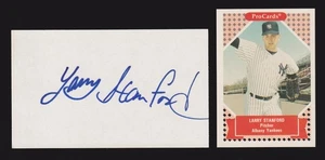 Larry Stanford (RHP Menors 1989-94) NYY COL FIRMADO AUTÓGRAFO AUTOMÁTICO 3x5 índice certificado de autenticidad - Imagen 1 de 1