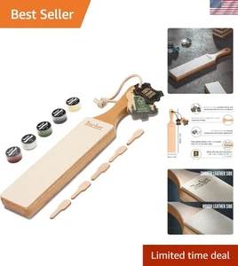 Cuerda de afilar cuchillo de cuero ultrafino con bálsamo y compuesto - 12,6" de longitud - Imagen 1 de 11