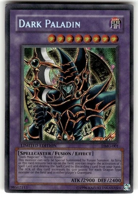 2003 Yu-Gi-Oh! Dark Paladin DMG-001 Secret Rare Limited Edition MP/HP Crease - Image 1 of 2