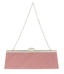 Scheilan  Rose Fabric Weave Clutch/Shoulder Bag - Picture 1 of 4