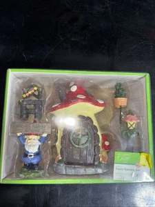 Juego de 5 piezas de jardín de hadas al aire libre por diseño gnomo dulce gnomo - Imagen 1 de 1