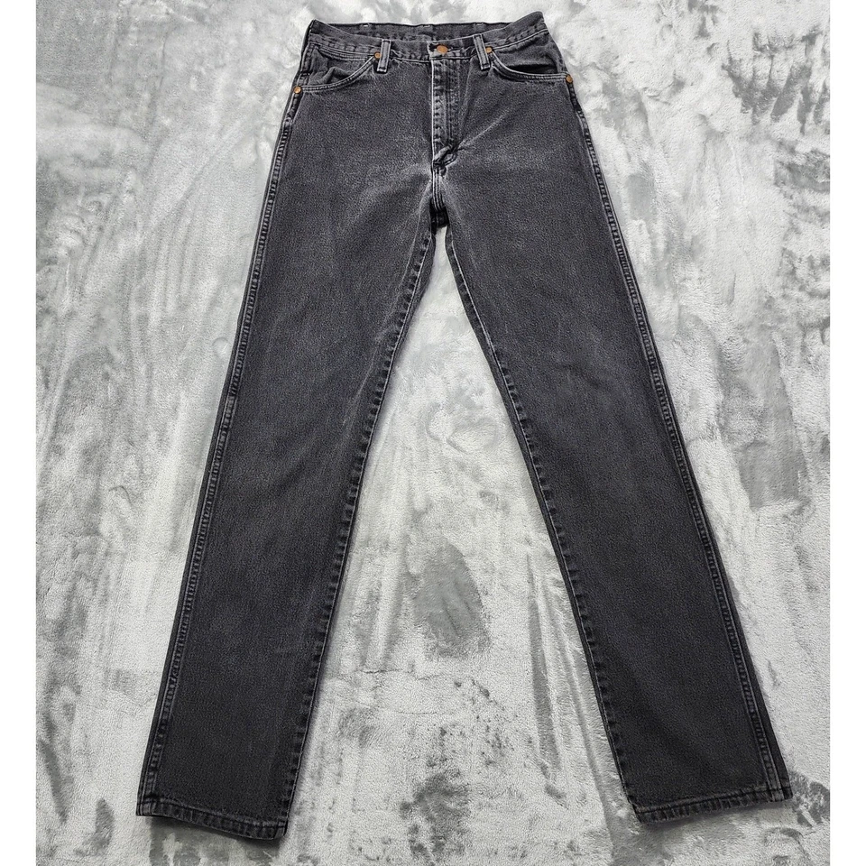 Jeans Wrangler Vintage Masculino 28*X34* Preto 13MWZ Corte Cowboy Jeans Pesado - Imagem 1 de 4