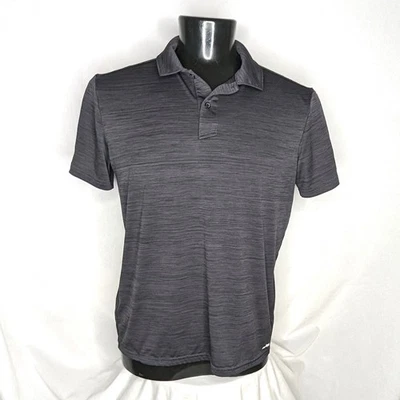 Men's Tek Gear Golf Polo L Gray Slim Fit Performance Dri-Fit Athletic Shirt - Image 1 of 4