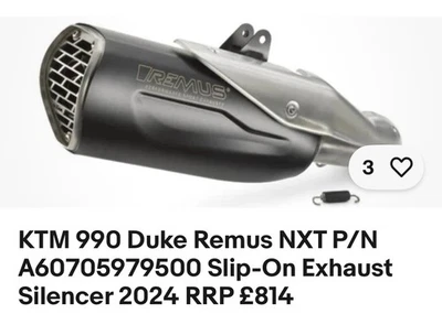 KTM 990 Duke Remus NXT P/N A60705979500 Slip-On Exhaust Silencer 2024 RRP £814 - Image 1 of 2