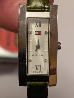 Tommy Hilfiger Women’s Watch Rectangular face Leather Band working new battery - Image 1 of 4
