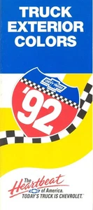 1992 Chevy Pickup Truck Blazer Suburban Vans Factory Lackabplatzer Farben Prospekt - Bild 1 von 2