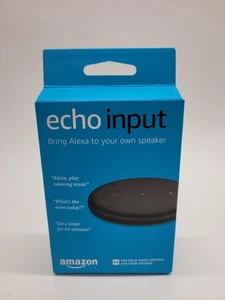 Echo Input Amazon Voice Control Speakers Bring Alexa To Your Speaker- Black NEW - Picture 1 of 5