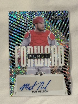 2021 Leaf Flash Mat Nelson Speckle Flash Forward Auto Cincinnati Reds - Image 1 of 2