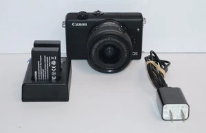 Canon EOS M200 24.1 MP Mirrorless Lens Camera - Black (With 15-45MM Lens) - Picture 1 of 10
