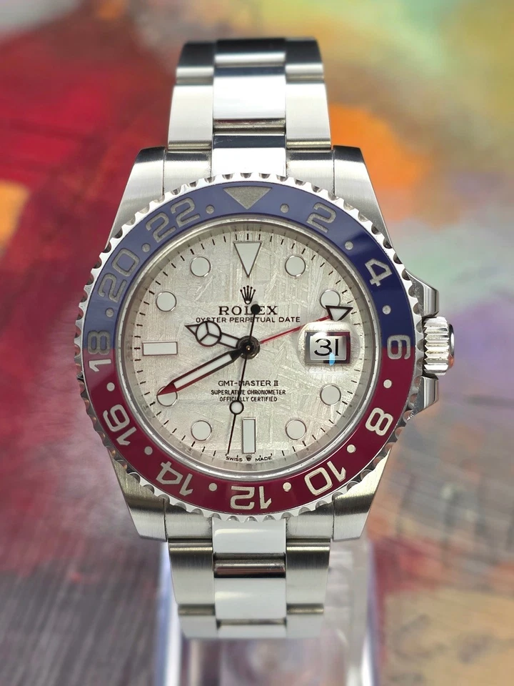 Rolex GMT Master II 116710 2017 40 mm esfera de meteorito acabada a 126719BLRO Foto 1 de 4