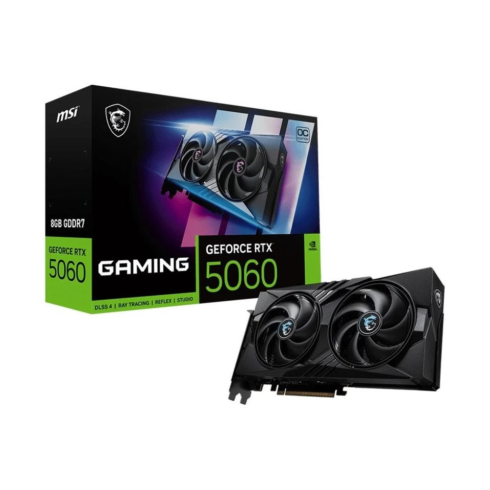 MSI GeForce RTX 5060 8G GAMING OC 8GB GDDR7 DLSS4 1*HDMI/3*DisplayPort PCi Ex 5. - Immagine 1 di 1