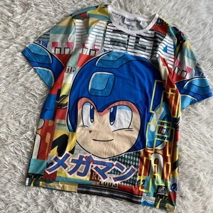 Mega Man Rockman T-Shirt XL Capcom Anime Game All Over Print Colorful Cotton Tee - Picture 1 of 13