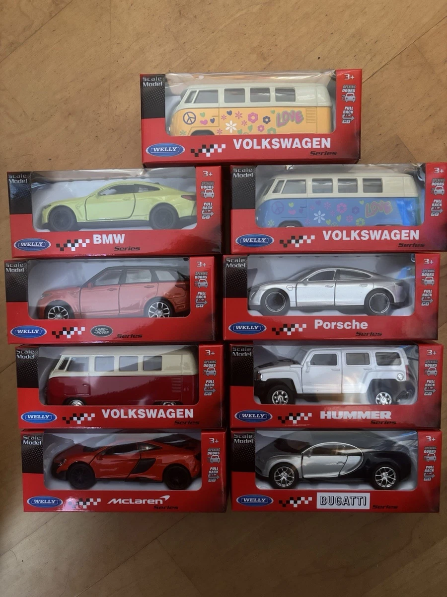 Welly Modellauto Kia Soul Grau 1:43 – Mit Individuellem Wunschkennzeichen, Ca. 11 Cm, Türen öffnen Sich