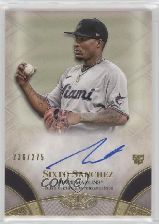 2021 Topps Tier One Break Out Auto /275 Sixto Sanchez #BOA-SSA Rookie Auto RC - Image 1 of 2
