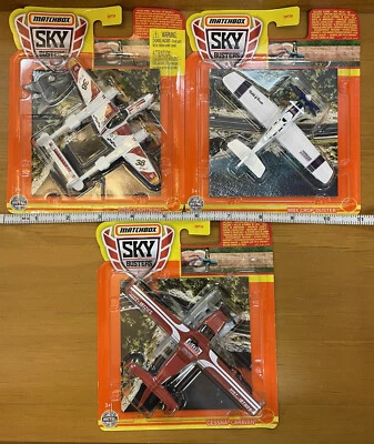 Lot of 3 Matchbox Sky Busters P-38 Lightning, MBX Crop Duster, & Cessna Caravan - Image 1 of 4