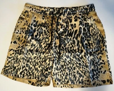 NEW MEN'S ANIMAL PRINT SATIN SHORTS SIZE M - Image 1 of 4