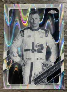 2021 Topps Chrome Formula 1 Ray Wave Portrait Alfa Romeo Kimi Raikkonen #15🔥 - Picture 1 of 2