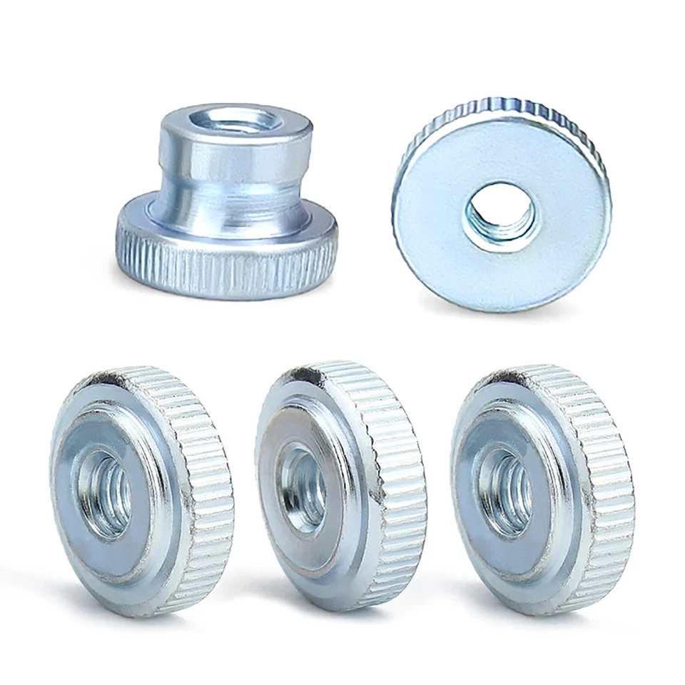 Rändelmutter stahl verzinkt DIN 466 467 M3 4 5 6 8 10 hoch / flach gerändelt - Bild 1 von 1