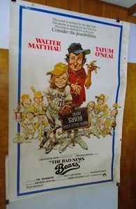BAD NEWS BEARS ORIGINAL 1976 40X60 MOVIE POSTER RLD MATTHAU/O'NEAL GOOD-VG - Picture 1 of 9