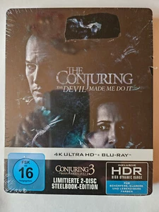 THE CONJURING THE DEVIL MADE ME DO IT -L.2-DISC STEELBOOK -4K UHD +BR; NEU; OVP - Bild 1 von 4