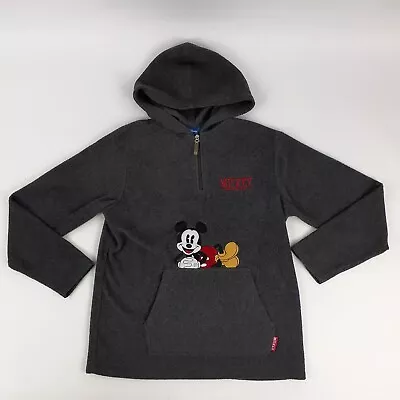 Disney Mickey Mouse Womens S Fleece Hoodie  Pull-Over Sweatshirt Hooded Top Grey • 19.71€