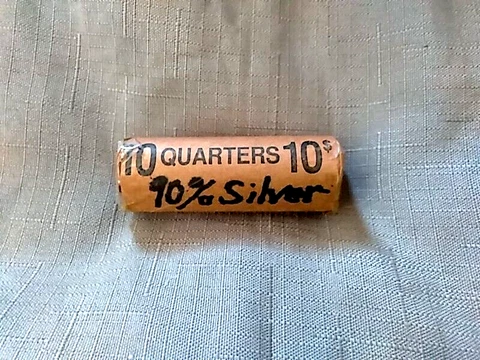 90% Silver Quarters ($10 Face Value) One Roll of 40 coins! Cover
