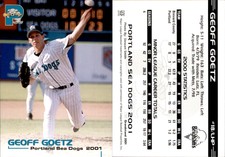 Geoff Goetz 2001 Grandstand Portland Sea Dogs #NNO Card *AutographDen*