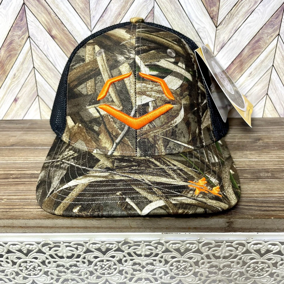 Evoshield Mens Outdoor Hunting FlexFit Trucker Hat Realtree Camo Size S/M NWT - Image 1 of 4