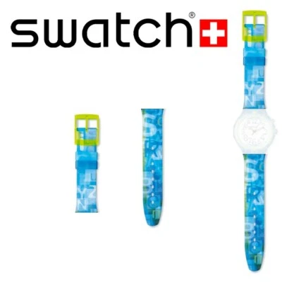 *Como Nuevo Genuino Auténtico* Correa de Repuesto Swatch Correa SEA SPELL SDN902 De Colección Foto 1 de 3